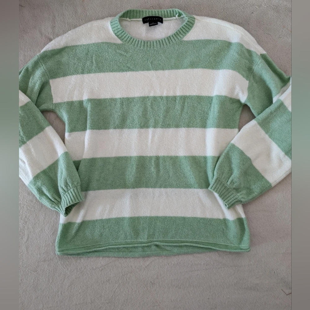 Sanctuary Eye On You Sweater in Recycle Green Stripe